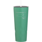 Laser etched forage 20 oz vacuum insulated tumbler with 'Massachusetts Heart' design