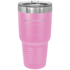 Laser etched light purple 30 oz vacuum insulated tumbler with 'Kansas Heart' design