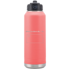 Laser etched coral 32 oz vacuum insulated water bottle with 'Kansas Heart' design