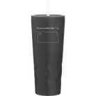 Laser etched black 20 oz vacuum insulated tumbler with 'Kansas Heart' design