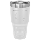 Laser etched white 30 oz vacuum insulated tumbler with 'Louisiana Heart' design