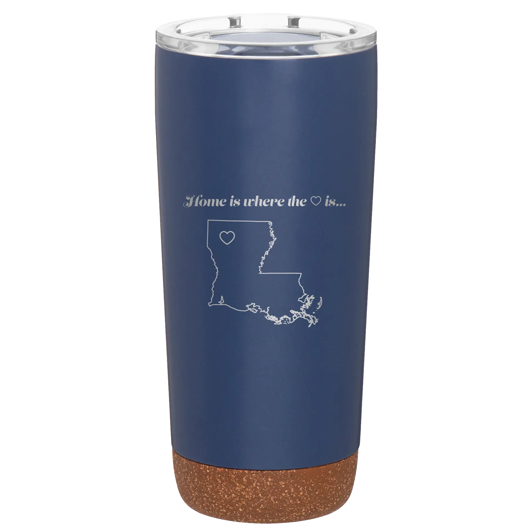 Laser etched constellation 20 oz vacuum insulated tumbler with 'Louisiana Heart' design
