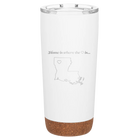 Laser etched white 20 oz vacuum insulated tumbler with 'Louisiana Heart' design