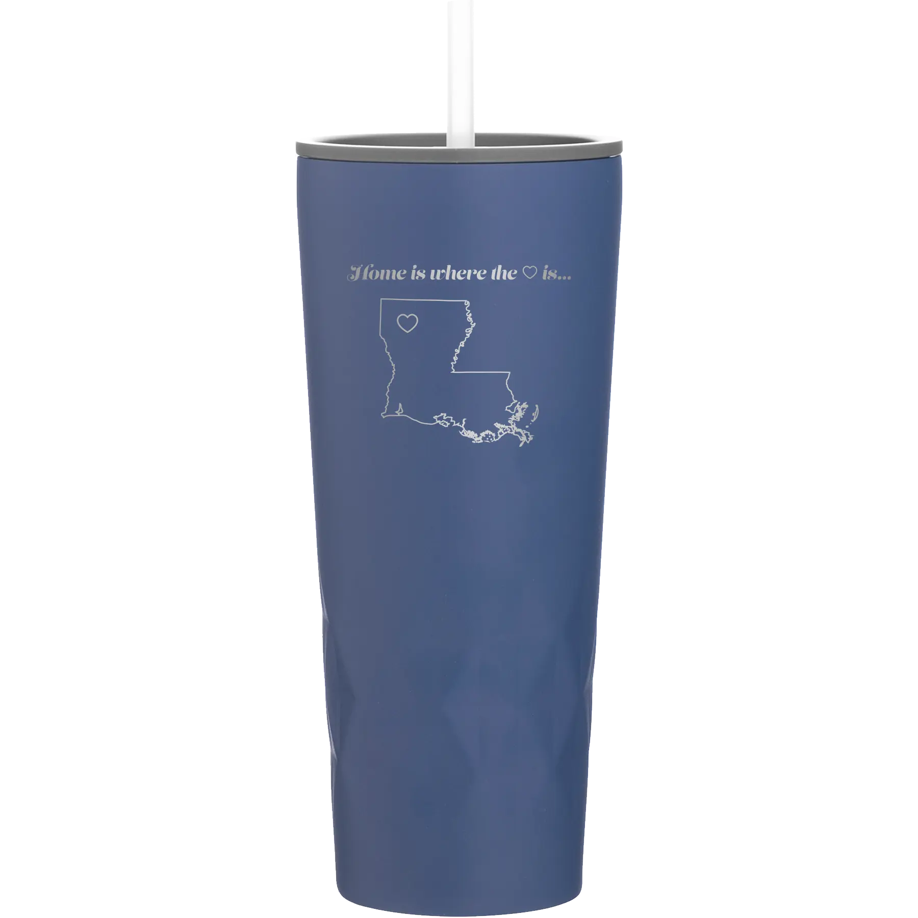 Laser etched constellation 20 oz vacuum insulated tumbler with 'Louisiana Heart' design