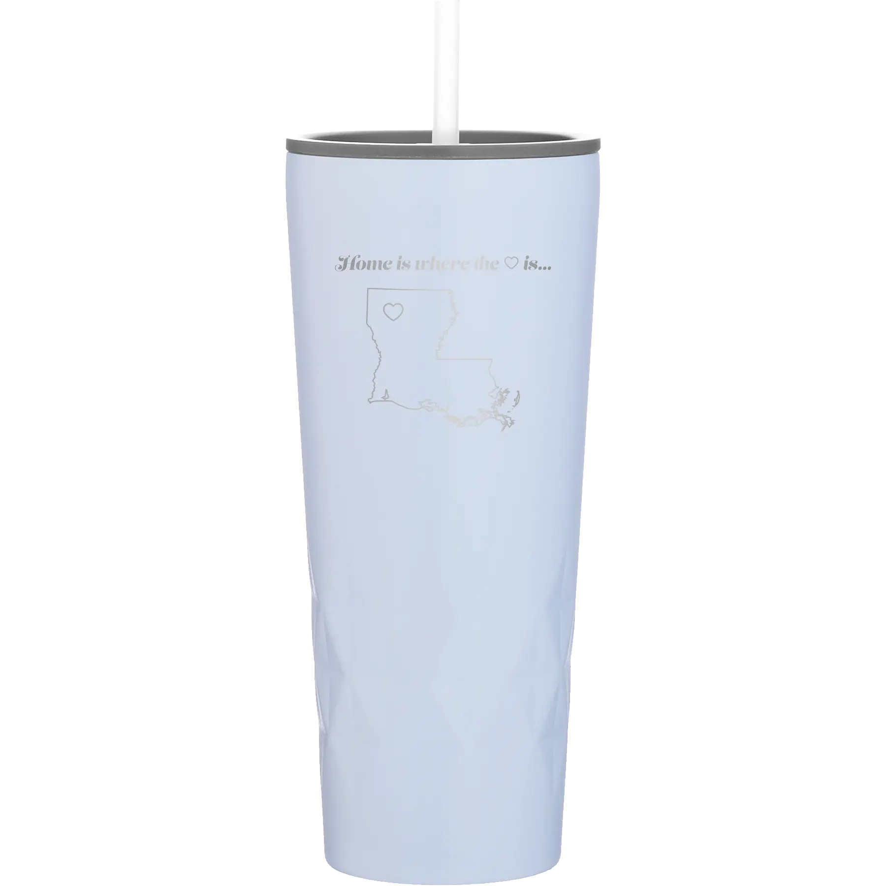 Laser etched landfall 20 oz vacuum insulated tumbler with 'Louisiana Heart' design