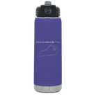 Laser etched purple 20 oz vacuum insulated water bottle with 'Kentucky Heart' design