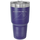 Laser etched purple 30 oz vacuum insulated tumbler with 'Kentucky Heart' design