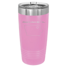 Laser etched light purple 20 oz vacuum insulated tumbler with 'Iowa Heart' design