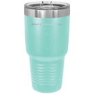 Laser etched teal 30 oz vacuum insulated tumbler with 'Illinois Heart' design