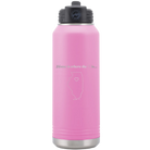 Laser etched light purple 32 oz vacuum insulated water bottle with 'Illinois Heart' design