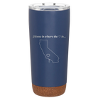 Laser etched constellation 20 oz vacuum insulated tumbler with 'California Heart' design