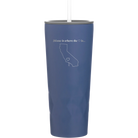 Laser etched constellation 20 oz vacuum insulated tumbler with 'California Heart' design