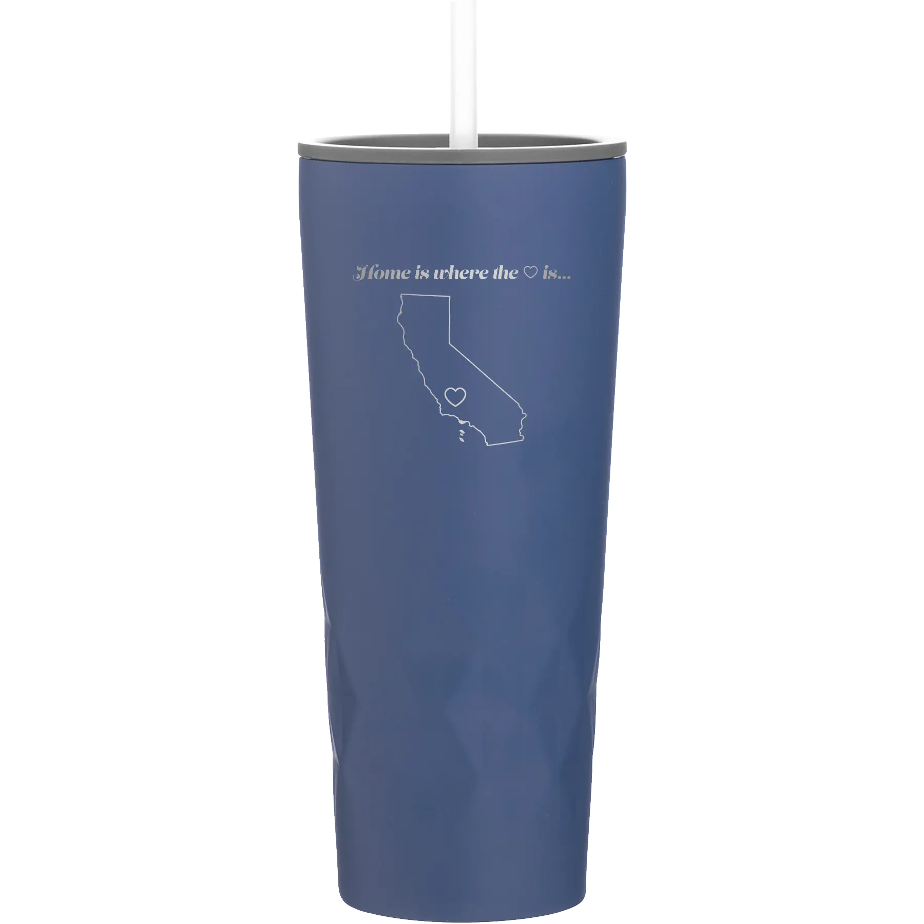 Laser etched constellation 20 oz vacuum insulated tumbler with 'California Heart' design