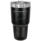 Laser etched black 30 oz vacuum insulated tumbler with 'Connecticut Heart' design