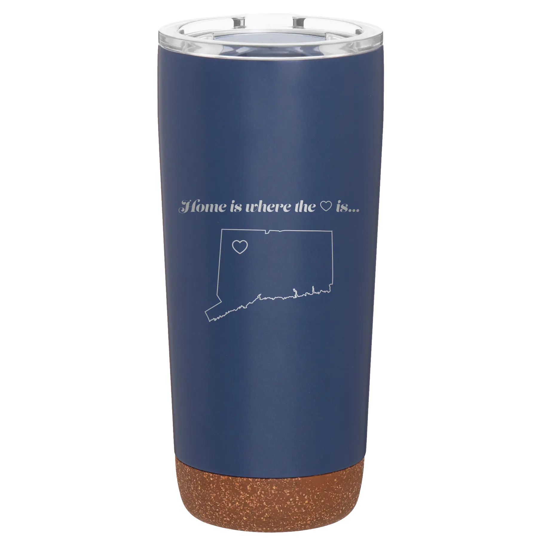Laser etched constellation 20 oz vacuum insulated tumbler with 'Connecticut Heart' design
