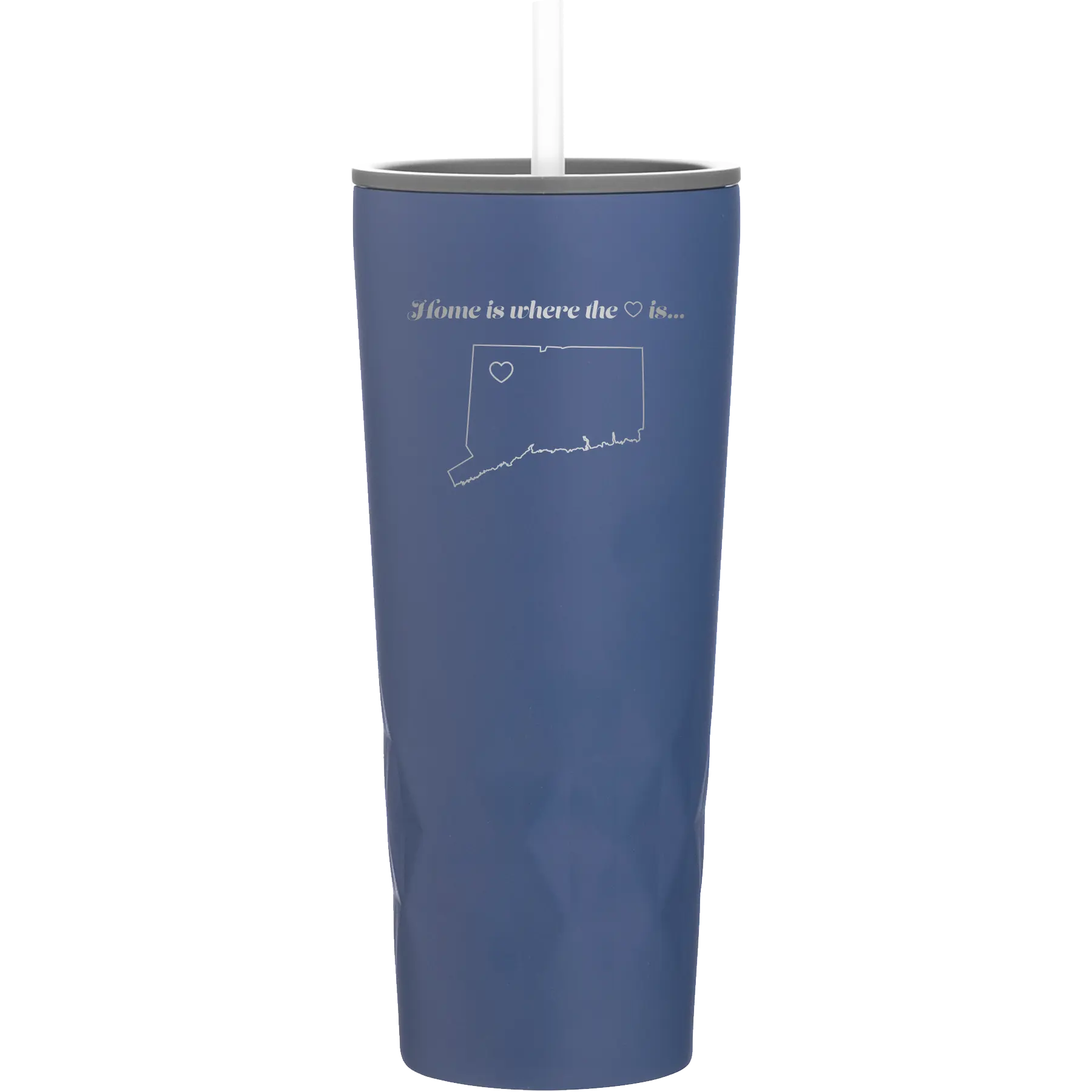 Laser etched constellation 20 oz vacuum insulated tumbler with 'Connecticut Heart' design