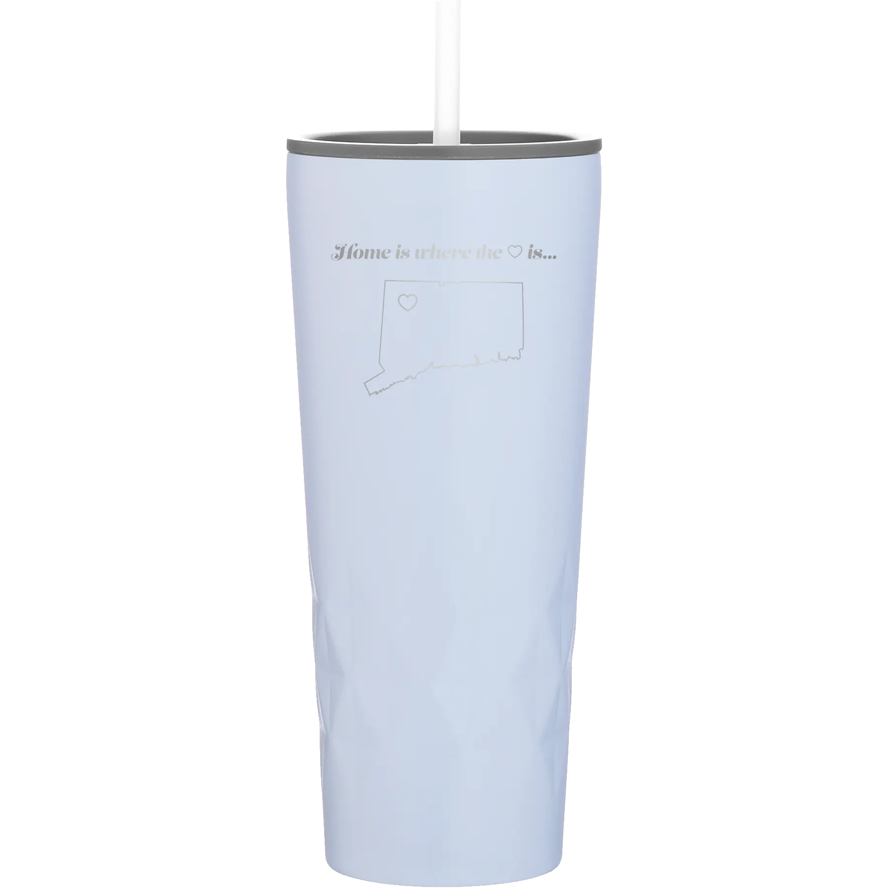 Laser etched landfall 20 oz vacuum insulated tumbler with 'Connecticut Heart' design
