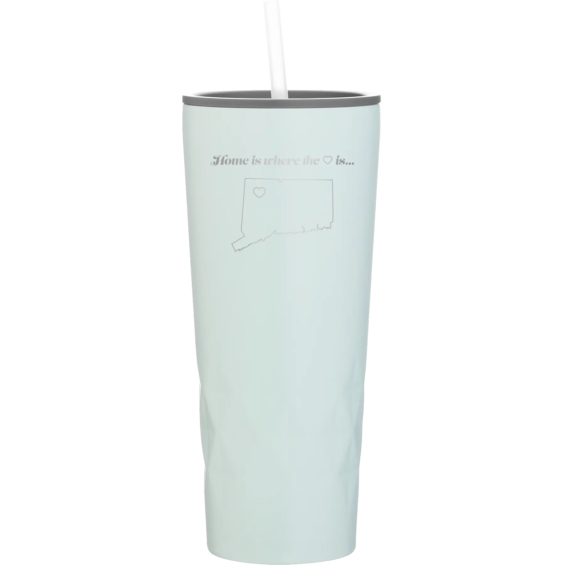 Laser etched meadow 20 oz vacuum insulated tumbler with 'Connecticut Heart' design