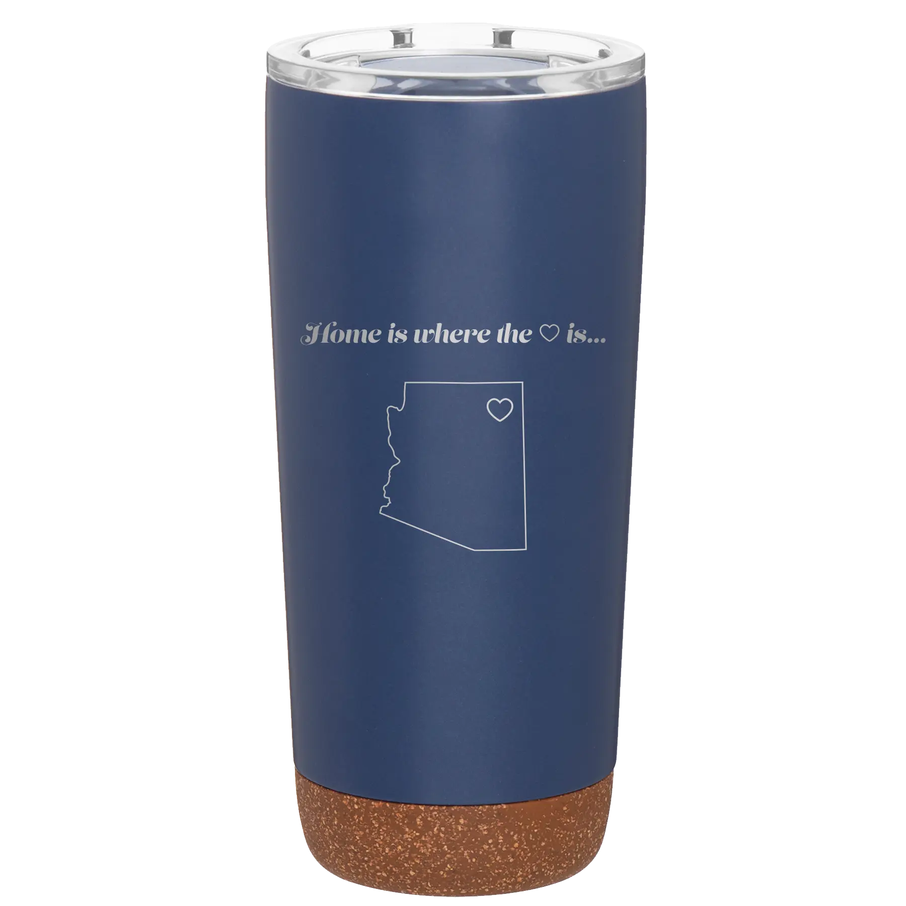 Laser etched constellation 20 oz vacuum insulated tumbler with 'Arizona Heart' design