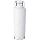 Laser etched white 24 oz vacuum insulated water bottle with 'Alaska Heart' design