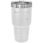 Laser etched white 30 oz vacuum insulated tumbler with 'Alaska Heart' design