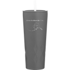 Laser etched slate 20 oz vacuum insulated tumbler with 'Alaska Heart' design