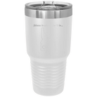 Laser etched white 30 oz vacuum insulated tumbler with 'Idaho Heart' design