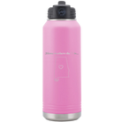 Laser etched light purple 32 oz vacuum insulated water bottle with 'Alabama Heart' design
