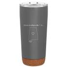 Laser etched storm gray 20 oz vacuum insulated tumbler with 'Alabama Heart' design