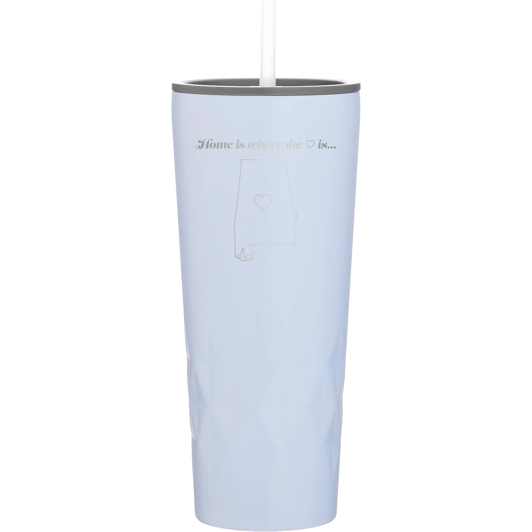 Laser etched landfall 20 oz vacuum insulated tumbler with 'Alabama Heart' design