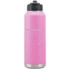 Laser etched light purple 32 oz vacuum insulated water bottle with 'Georgia Heart' design