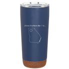 Laser etched constellation 20 oz vacuum insulated tumbler with 'Georgia Heart' design