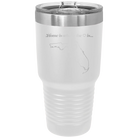 Laser etched white 30 oz vacuum insulated tumbler with 'Florida Heart' design
