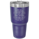 Personalized purple 30 oz vacuum insulated tumbler with 'Floral Bouquet with text' design