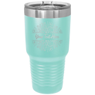 Personalized teal 30 oz vacuum insulated tumbler with 'Floral Bouquet with text' design