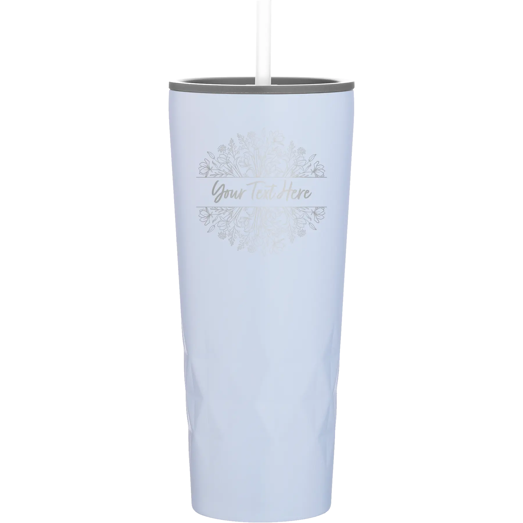 Personalized landfall 20 oz vacuum insulated tumbler with 'Floral Bouquet with text' design