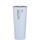 Laser etched landfall 20 oz vacuum insulated tumbler with 'Vermont Home' design