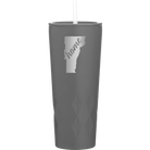 Laser etched slate 20 oz vacuum insulated tumbler with 'Vermont Home' design