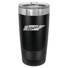 Laser etched black 20 oz vacuum insulated tumbler with 'Tennessee Home' design