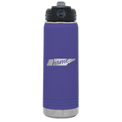 Laser etched purple 20 oz vacuum insulated water bottle with 'Tennessee Home' design