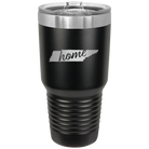 Laser etched black 30 oz vacuum insulated tumbler with 'Tennessee Home' design