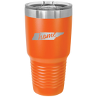 Laser etched orange 30 oz vacuum insulated tumbler with 'Tennessee Home' design