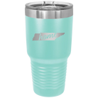 Laser etched teal 30 oz vacuum insulated tumbler with 'Tennessee Home' design