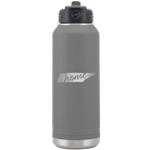 Laser etched dark gray 32 oz vacuum insulated water bottle with 'Tennessee Home' design