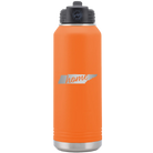 Laser etched orange 32 oz vacuum insulated water bottle with 'Tennessee Home' design