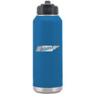 Laser etched royal blue 32 oz vacuum insulated water bottle with 'Tennessee Home' design