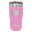Laser etched light purple 20 oz vacuum insulated tumbler with 'South Dakota Home' design