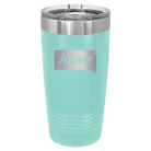 Laser etched teal 20 oz vacuum insulated tumbler with 'South Dakota Home' design