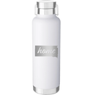 Laser etched white 24 oz vacuum insulated water bottle with 'South Dakota Home' design