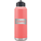 Laser etched coral 32 oz vacuum insulated water bottle with 'South Dakota Home' design